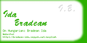 ida bradean business card